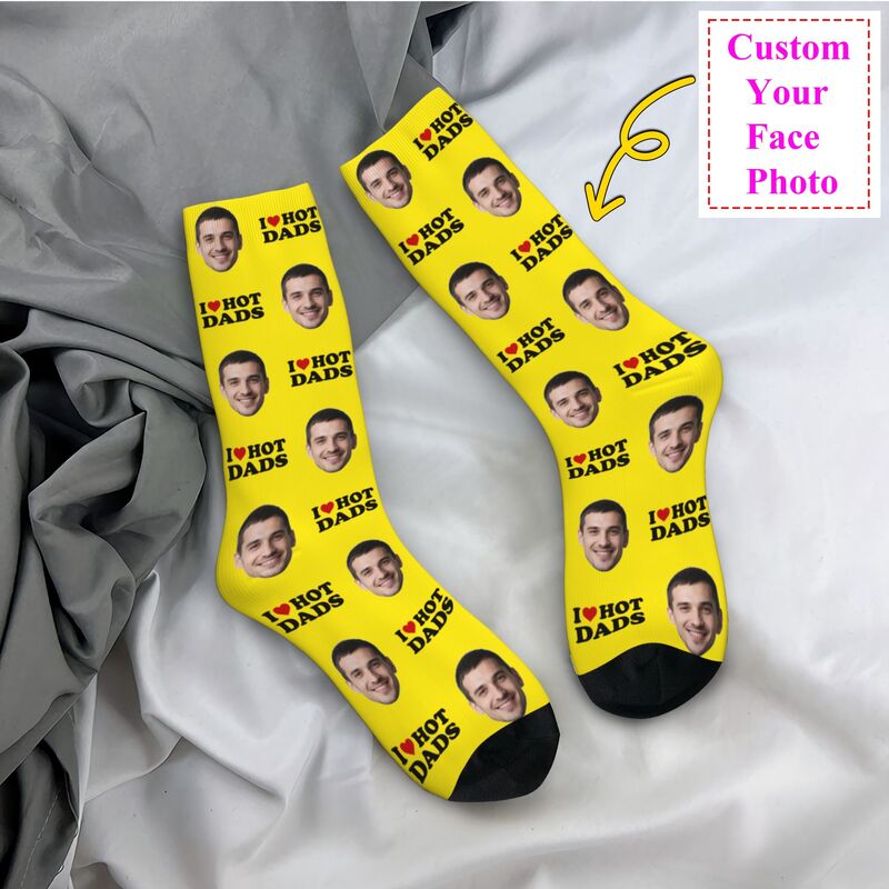 Dress Sock Men - Kaos Kaki Custom I Love Hot
