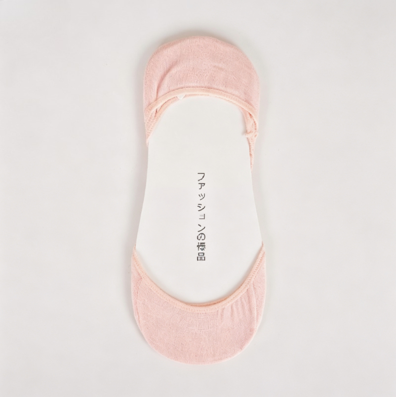 Invisibility Sock Loafer - Kaus Kaki Wanita Warna Pink Muda