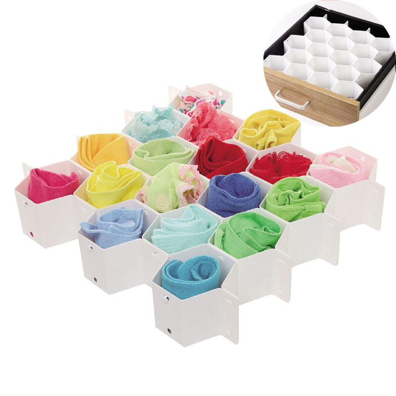Sock Organizer Tray - 18 Papan Pembagi Laci Sarang Lebah