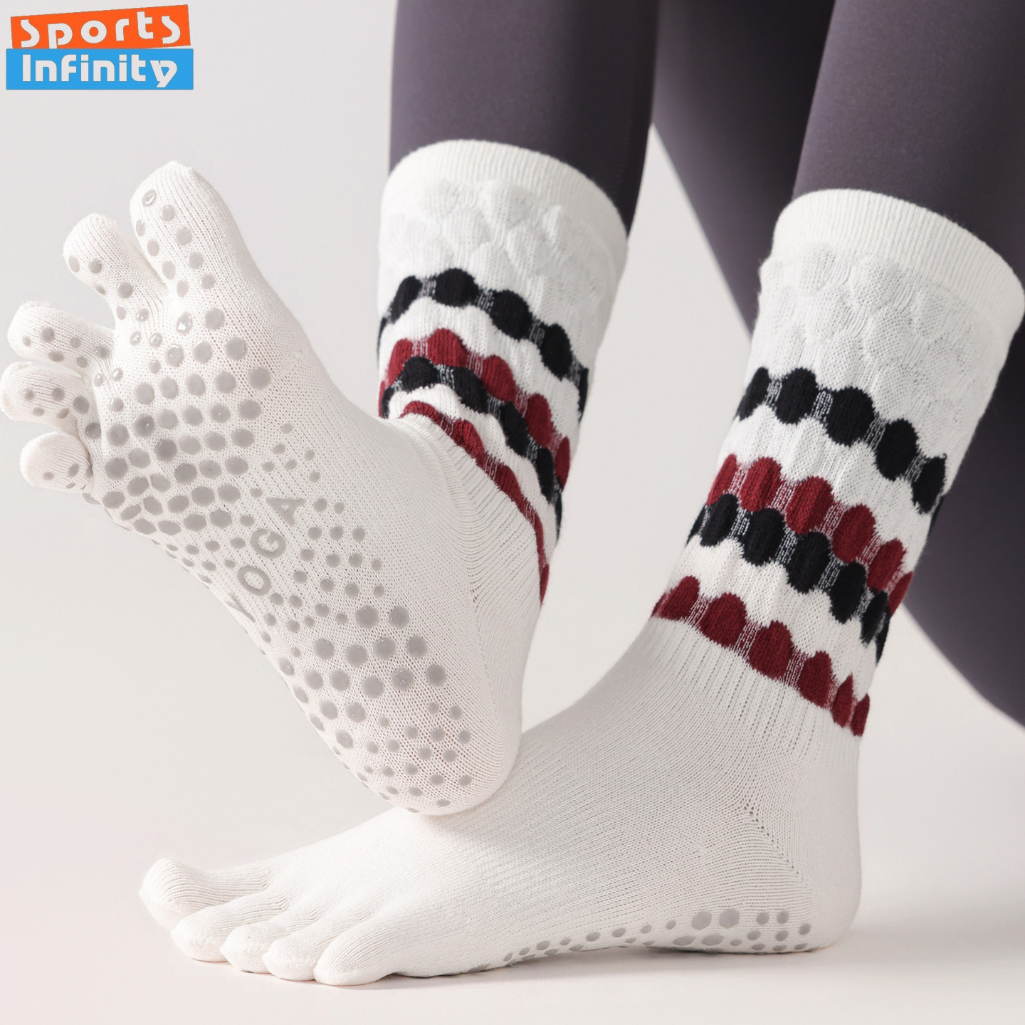 Toe Sock Split - Kaus Kaki Yoga Lima Jari Anti