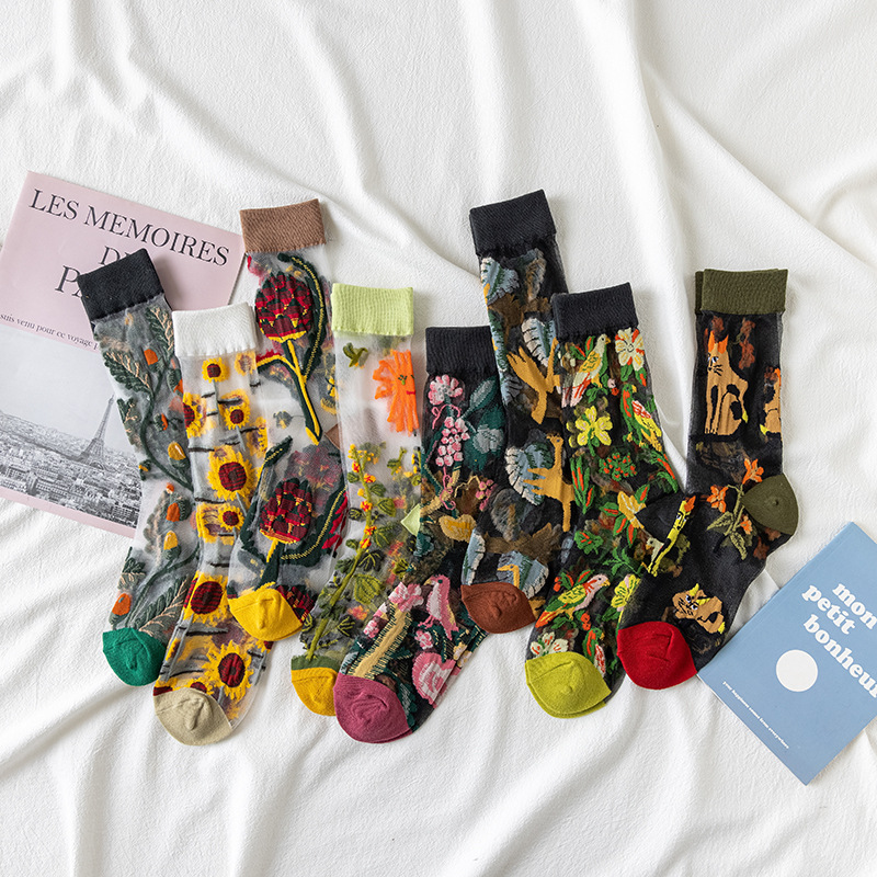 Silk Sock Bamboo - 1/4 Pasang Kaus Kaki Sutra Kaca