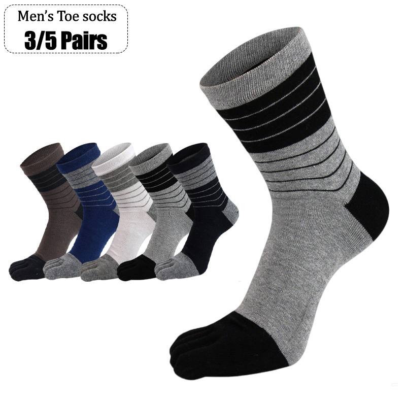 Toe Sock Split - 3/5 Pasang Kaus Kaki Pria Lima