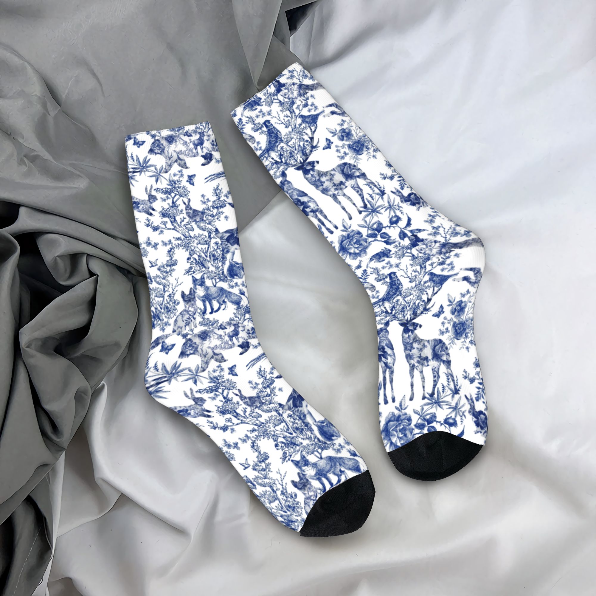 Dress Sock Men - Kaos Kaki Vintage Prancis Toile De