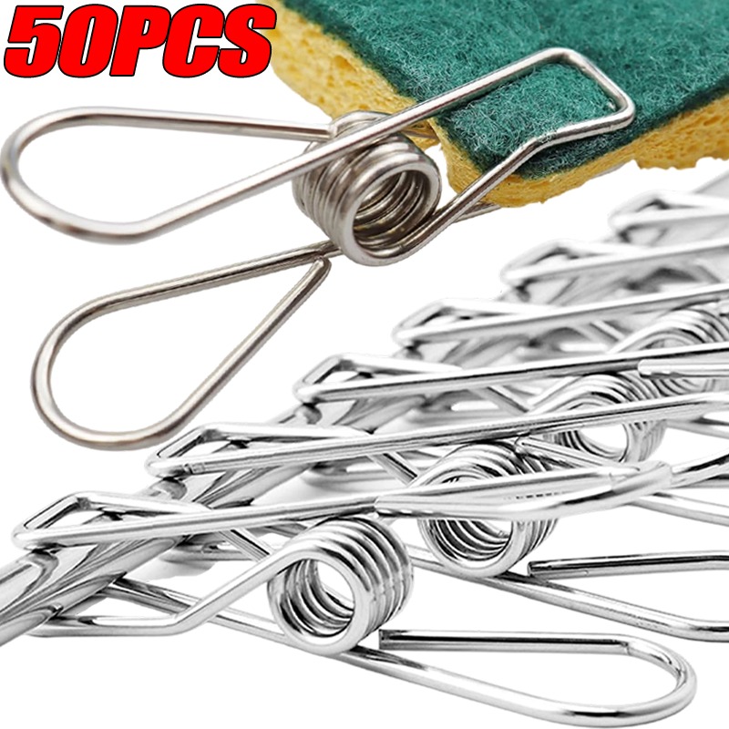 Sock Organizer Tray - 10/50 Buah Klip Baja Tahan Karat