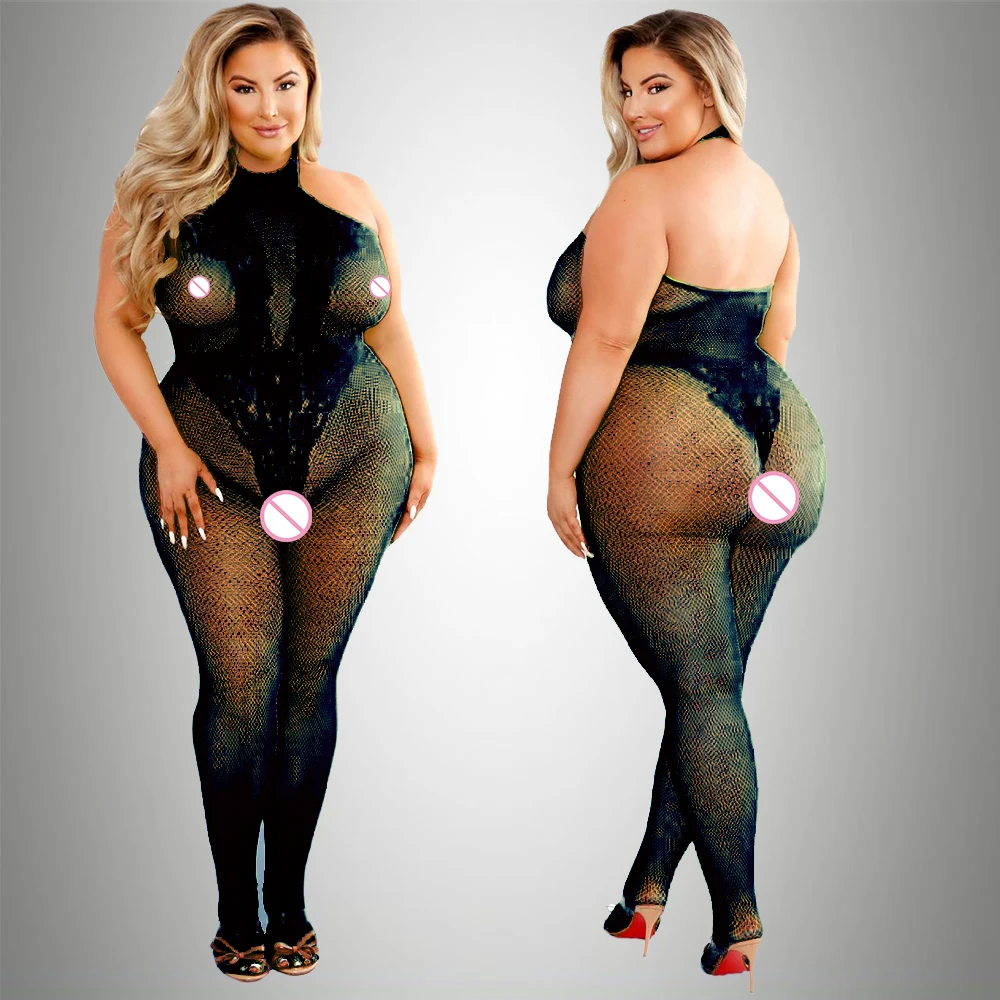 Fishnet Stocking Women - Bodysuit panas ukuran Plus 2024 untuk