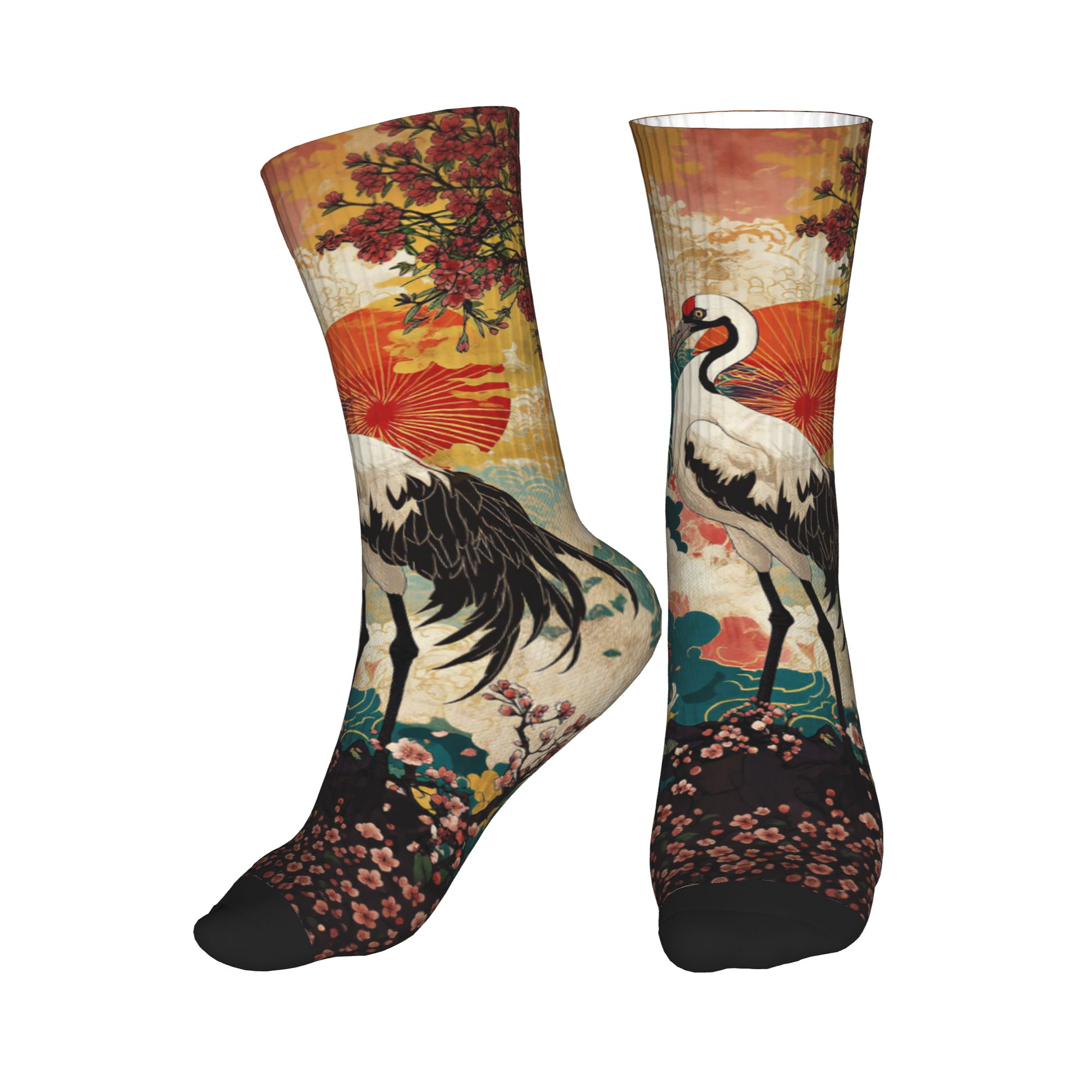 Dress Sock Men - Kaus Kaki Pria Motif Ukiyo-e Double