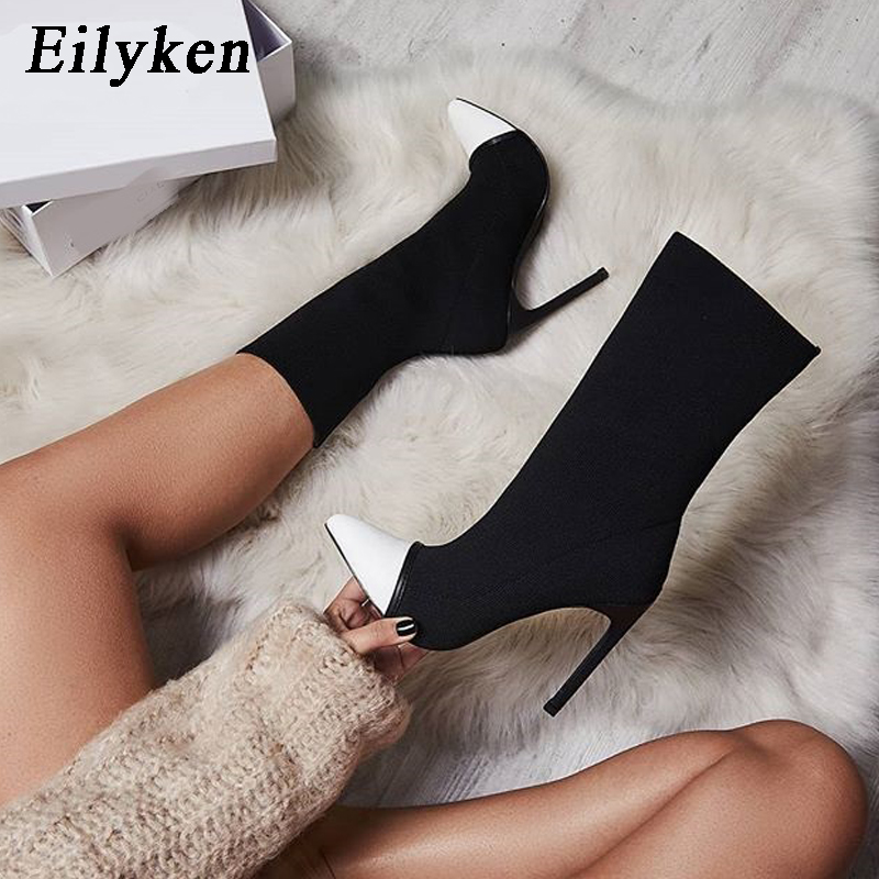 No Show Sock Women - Eilyken sepatu bot pendek wanita hak