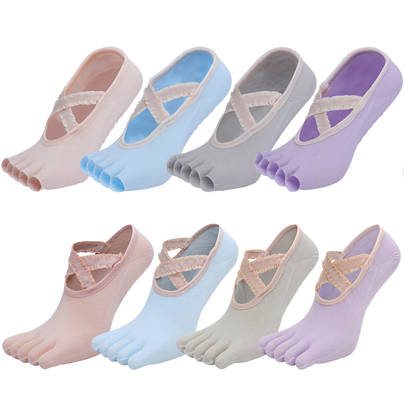 Grip Sock Yoga - Kaus Kaki Yoga Lima Jari Balutan