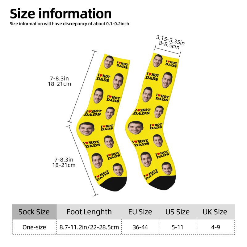 Kaos Kaki Custom I Love Hot Da - Dress Sock Men ulasan dan harga