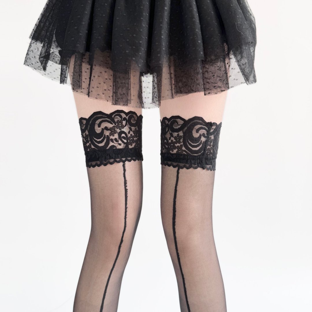 Stoking Setengah Paha Transpar - Thigh High Sock Stay Up ulasan dan harga