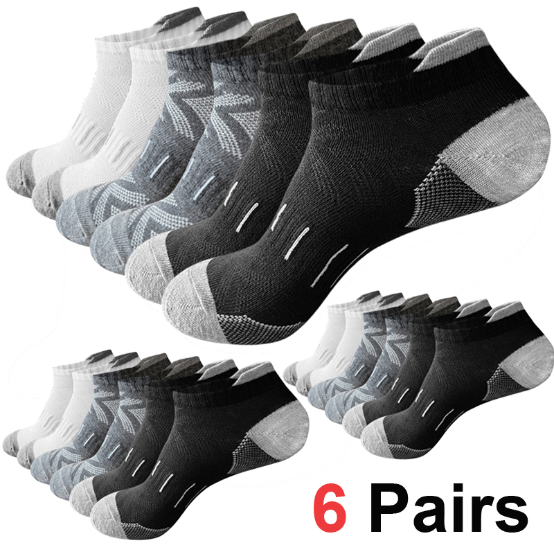 6 Pasang Kaus Kaki Pria Motif  - Athletic Sock Cushion ulasan dan harga