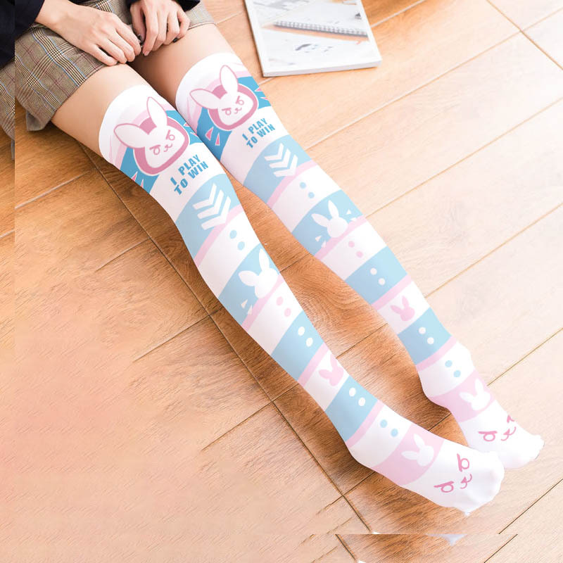 Kaus Kaki Lutut Gambar Kartun  - Silk Sock Bamboo ulasan dan harga