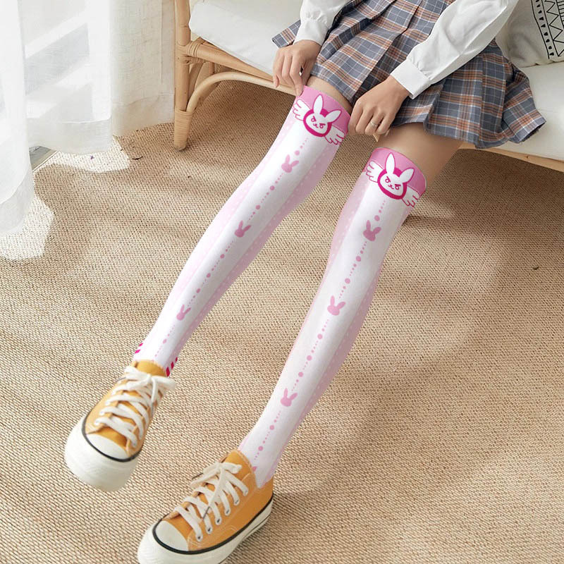 Kaus Kaki Lutut Gambar Kartun  - Silk Sock Bamboo ulasan dan harga