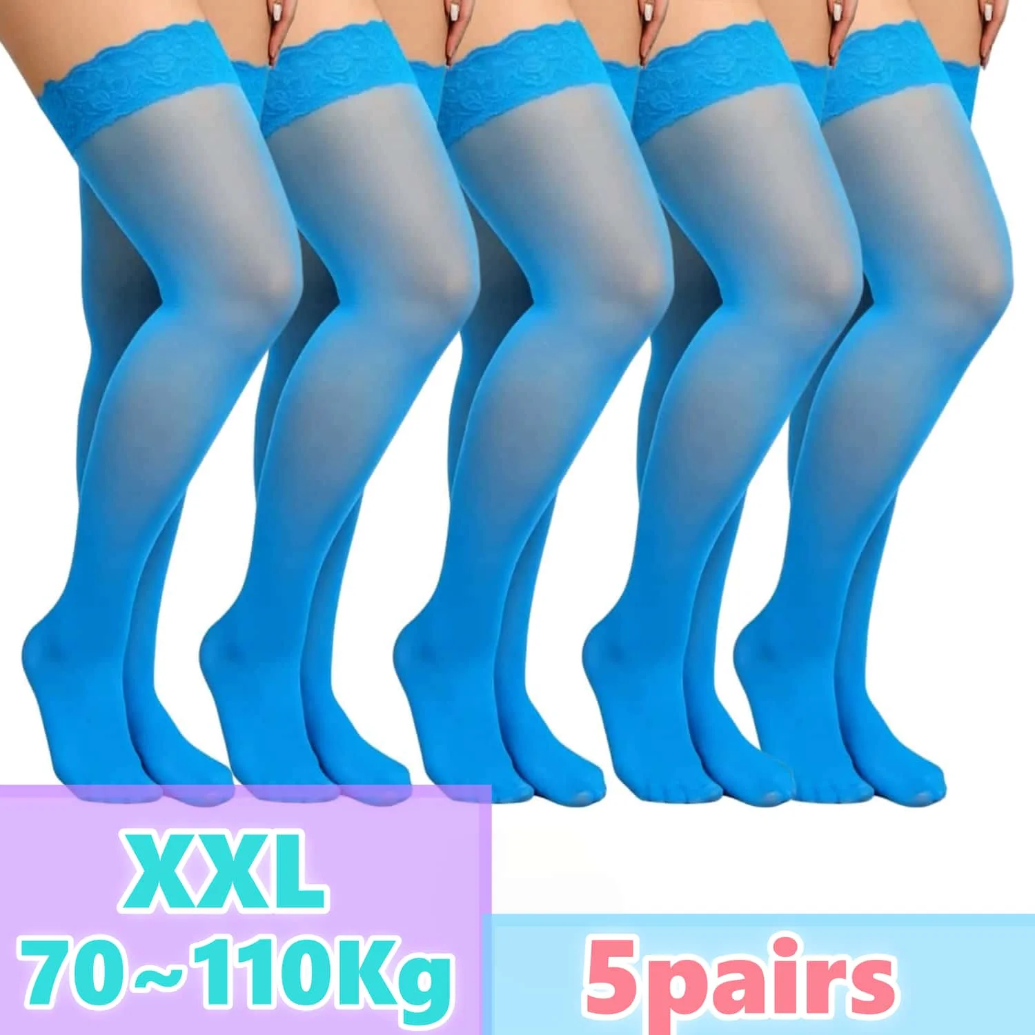 Stoking Wanita Ukuran Besar Be - Thigh High Sock Stay Up ulasan dan harga