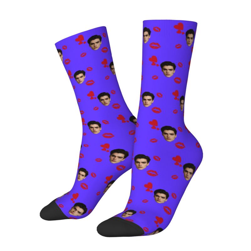 Foto Wajah Kustom Dengan Kaus  - Dress Sock Men ulasan dan harga