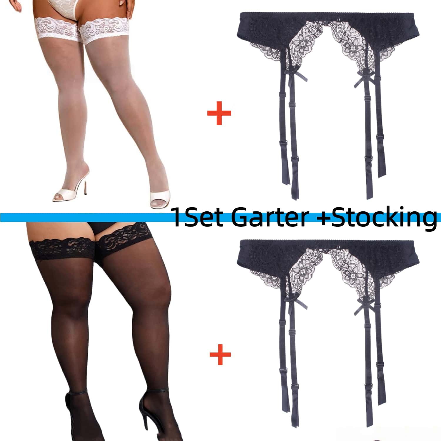 2PCS Stoking Wanita dengan Tal - Tights Pantyhose Sheer ulasan dan harga