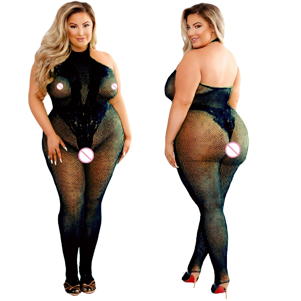 Bodysuit panas ukuran Plus 202 - Fishnet Stocking Women ulasan dan harga